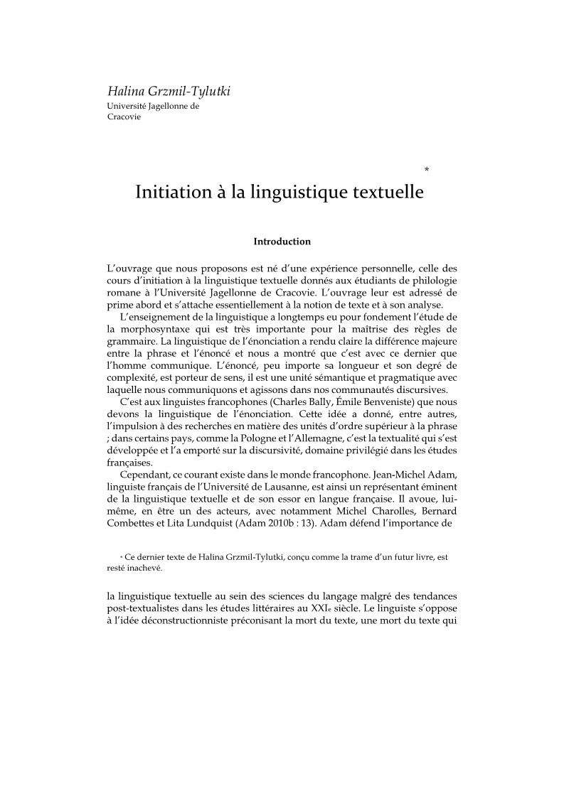 Linguistique textuelle