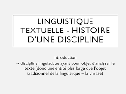 Linguistique textuelle
