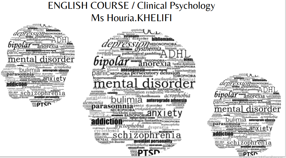 CLINICAL PSYCHOLOGY "ENGLISH COURSE"